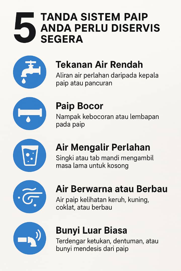 You are currently viewing 5 Tanda Sistem Paip Anda Perlu Diservis